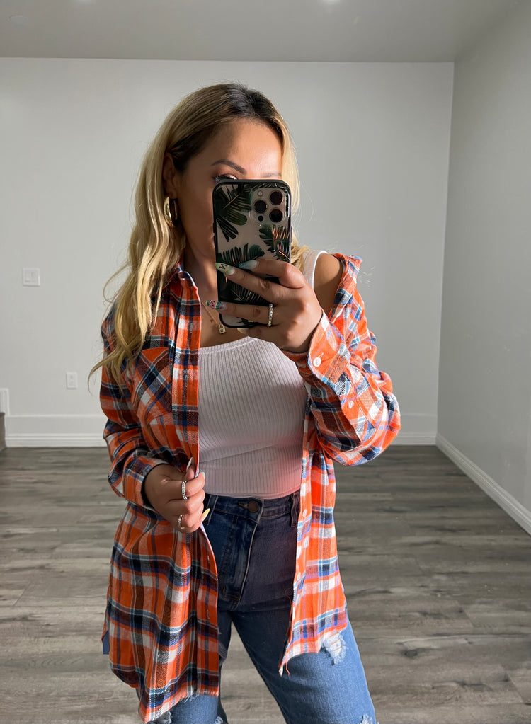 Abby Flannel (Orange)
