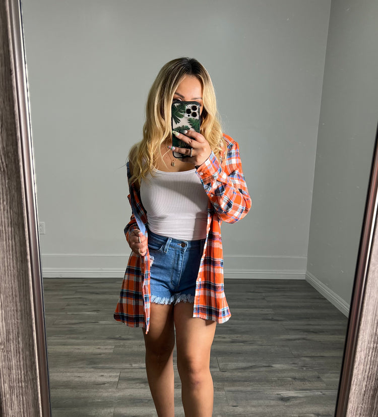 Abby Flannel (Orange)