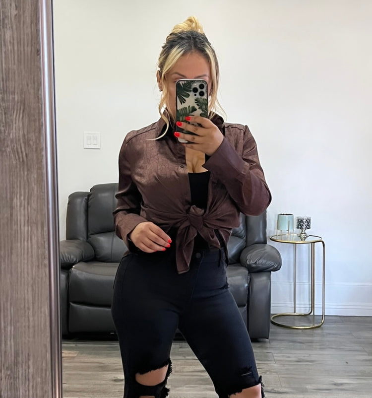 Cocoa Silk Shirt