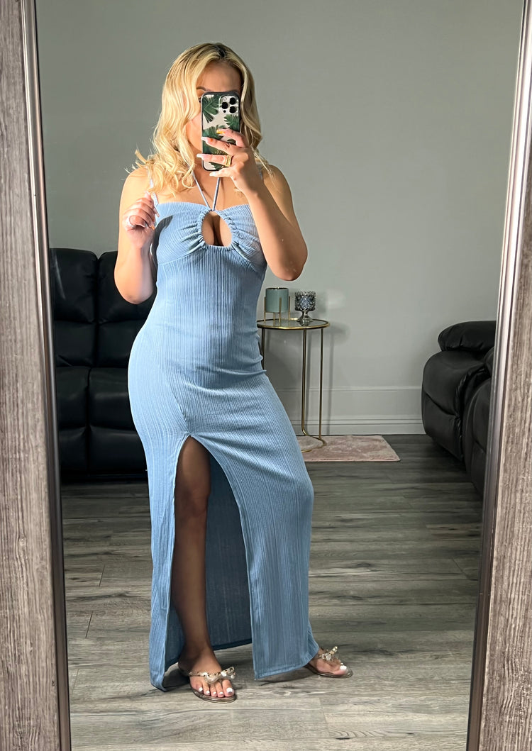 Gabriela Maxi Dress (Blue)