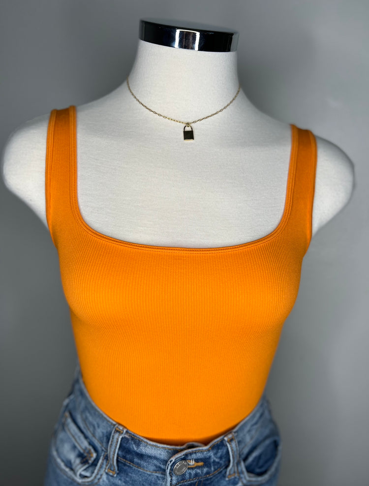 Not So Basic Seamless Top (Orange)