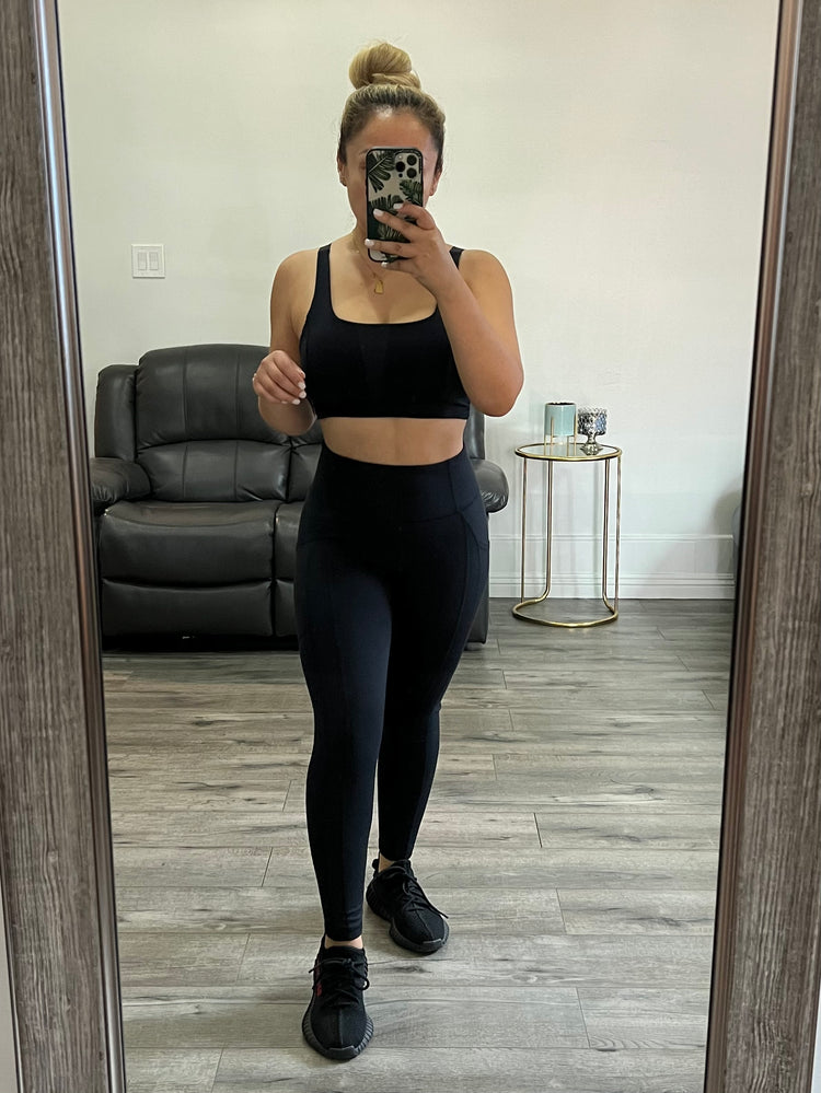 Running Errands Legging Set (Black)