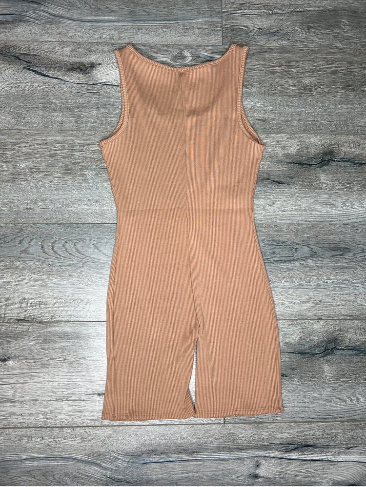 Amber Short Jumpsuit (Tan)