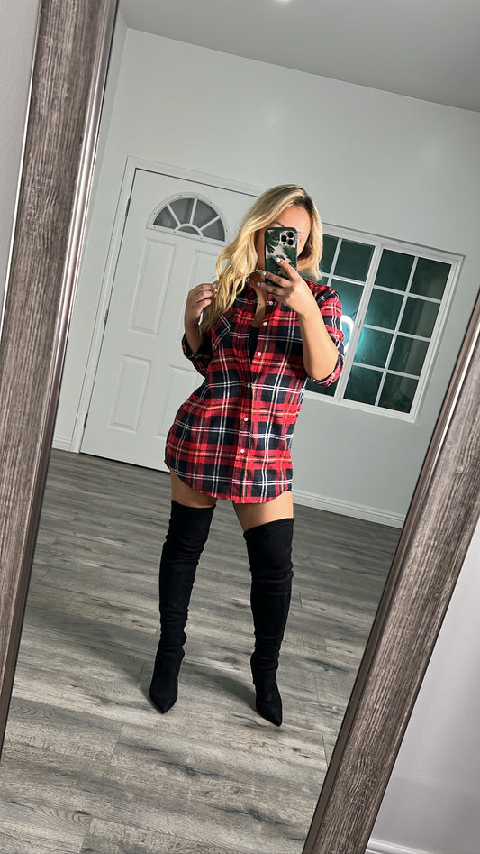 Abby Flannel (Red)