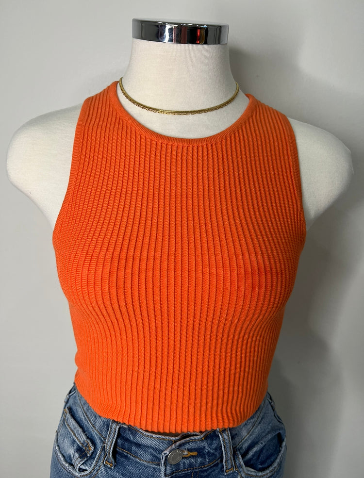 Claire Crop Top (Orange)