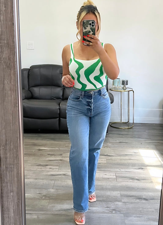 Green With Envy Top