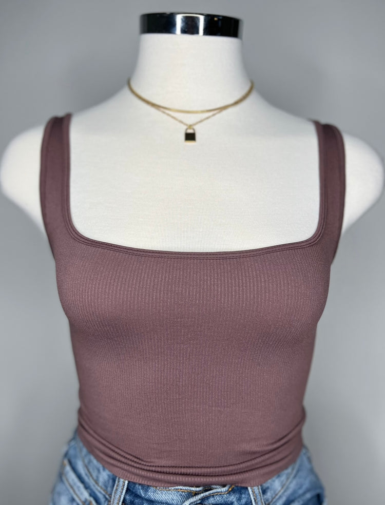 Not So Basic Seamless Top (Mocha)