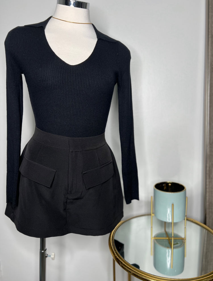 Pocket Skort  (Black)